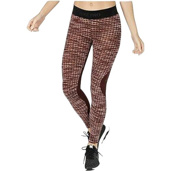 Nike Pro HyperWarm Women Brushed Training Tights 933305-652 Team Red Sz XXL - Picture 1 of 6